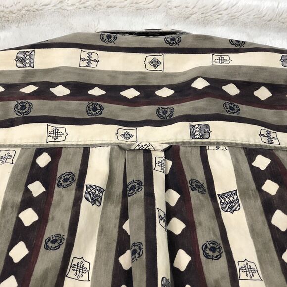 Vintage Ralph Lauren Chaps Button Up Shirt XL Geometric Graphics Mid 1990's - Picture 9 of 9